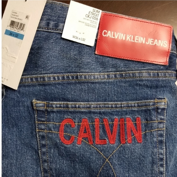 CALVIN KLEIN SLIM ETROIT JEANS - Picture 3 of 3